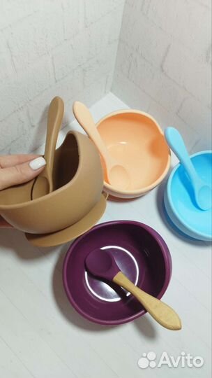 Детская посуда для кормления силиконовая