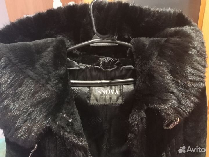 Шуба мутоновая с капюшоном