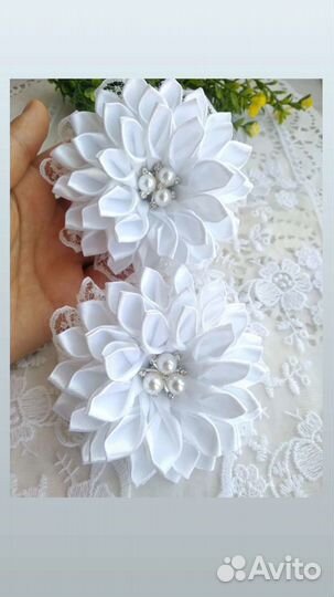 Заколки, бантики, резинки, ободки, школьные бантик