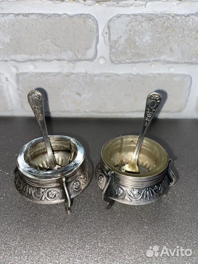Приправница, солонка, мельхиор, ссср, сервировка