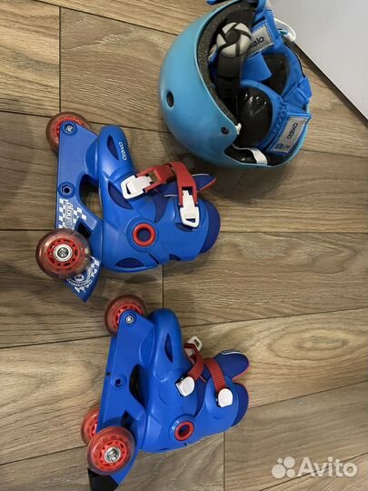 Роликовые коньки детские с защитой