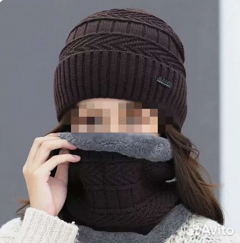 Шапка + снуд шарф Новый комплект