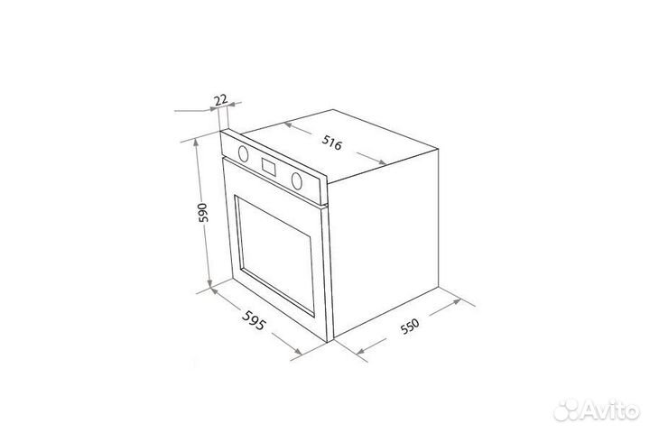 Шкаф духовой электрический homsair OEF657