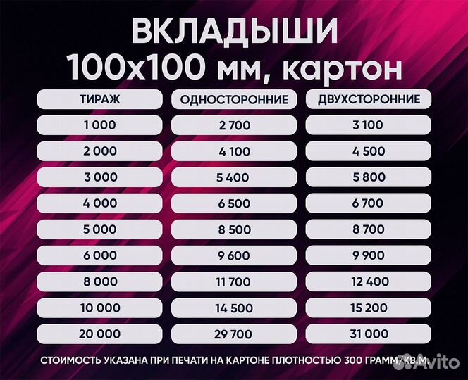 Для фулфилмента - бирки, вкладыши, инструкции