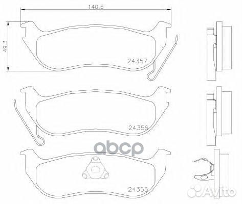 P37009 GDB4139 5083882AC колодки дисковые з