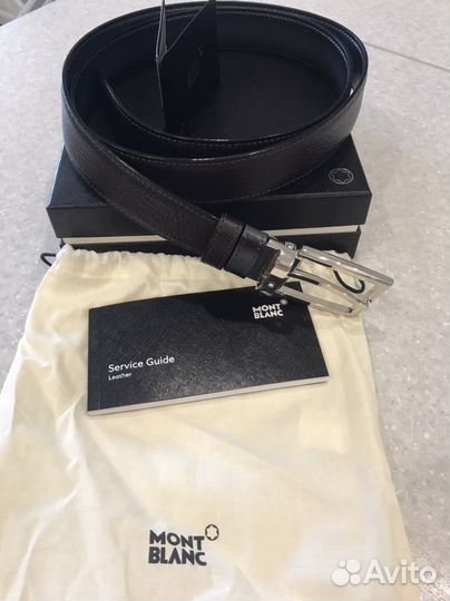 Мужской кожаный ремень mont blanc