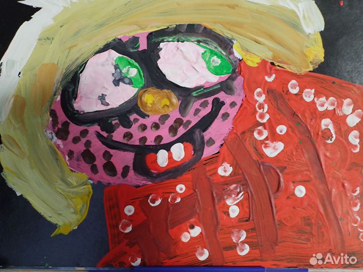 Рисунок ребёнка. Домовой который выпел кокаколу