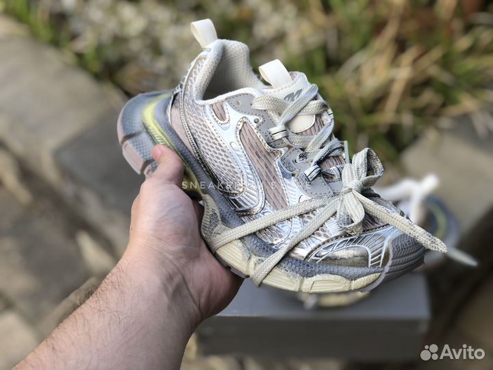 Кроссовки Balenciaga 3XL Grey Yellow женские