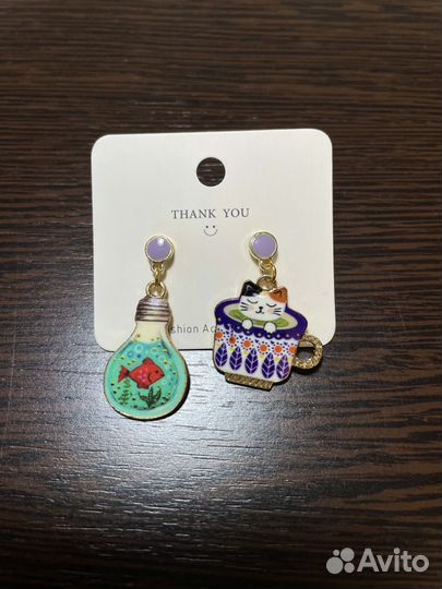 Милые серёжки с котиками