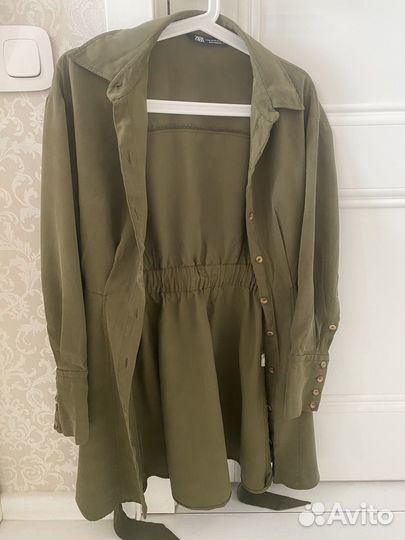 Платье рубашка zara xs