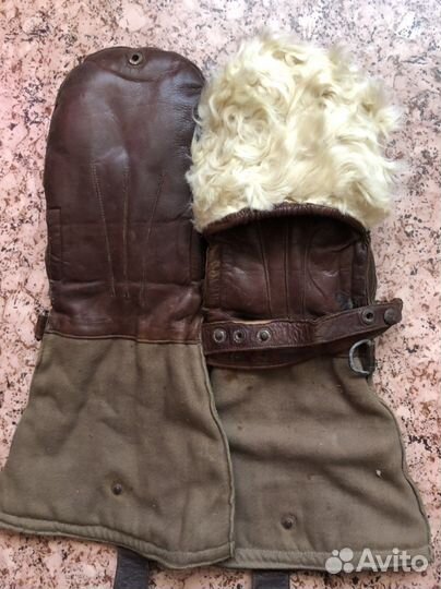 Перчатки,варежки советского летчика, меховые. ВОВ