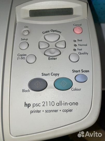 Принтер/сканер hp psc 2110 all in one не рабочий