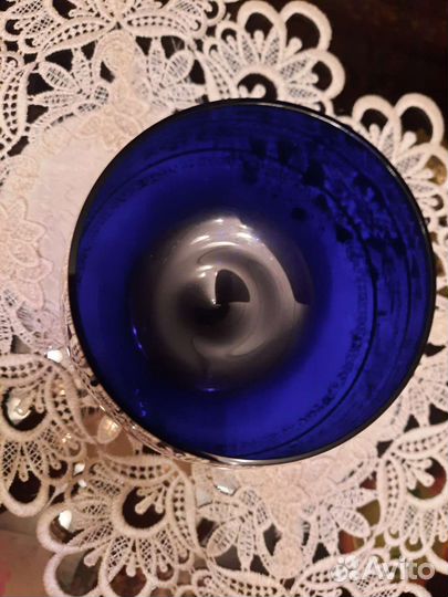 Ваза на ножке,богемия