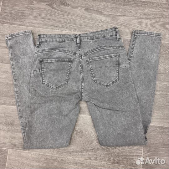 Джинсы скинни mango, серые, размер 40-42