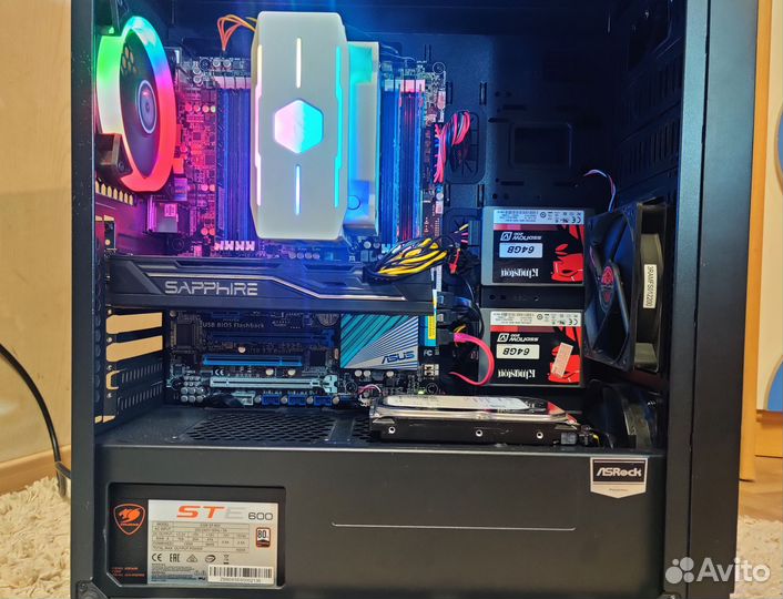 Мощный пк Intel 8/16ядер/озу 16Гб/RX 470