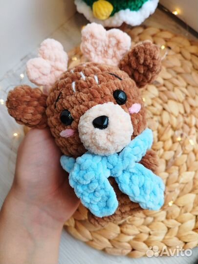Вязаные игрушки олень
