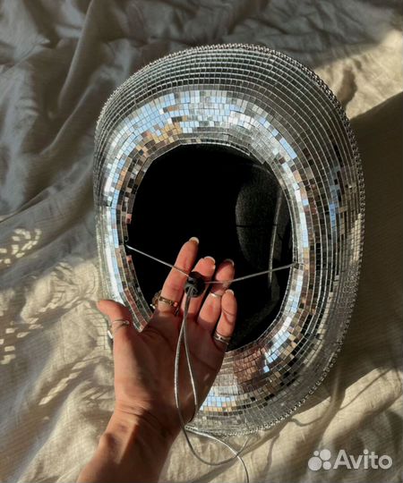 Диско шляпа / шляпа из зеркальной мозаики