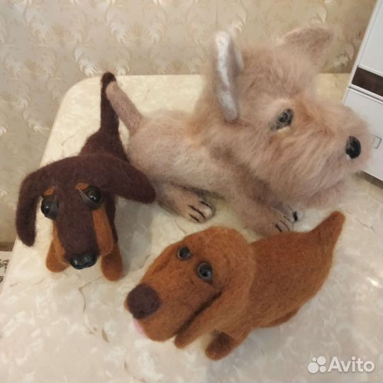 Интерьерные игрушки из шерсти