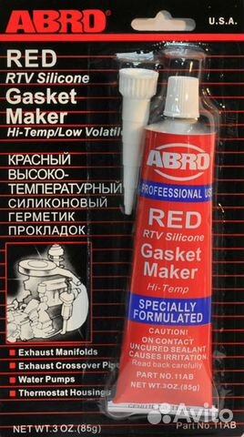 Герметик abro 85гр. красный