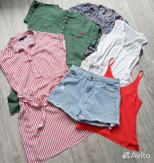 Женские вещи пакетом 42 (платья, майки, шорты)