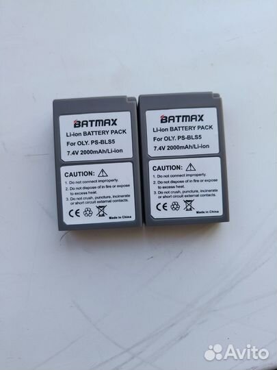 Аккумуляторы Olympus BLS-5 Batmax