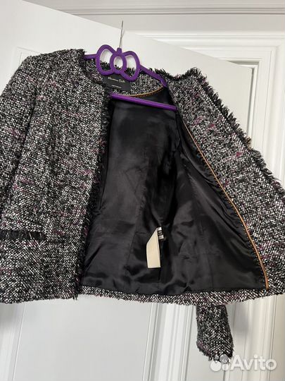 Твидовый пиджак женский Massimo Dutti 40 размер