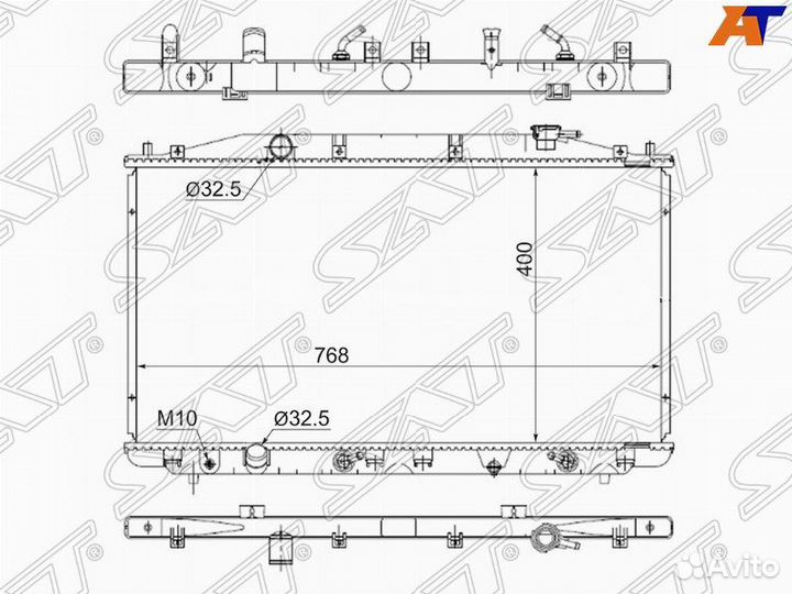 Радиатор honda accord 2.0/2.4 08