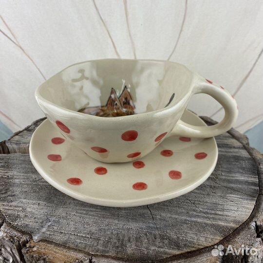 Чайная пара керамическая Ручная работа