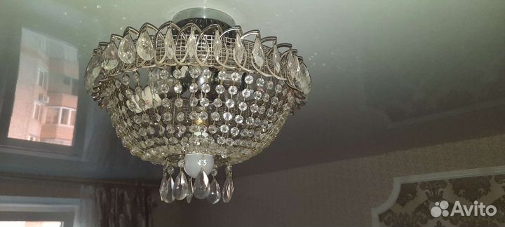 Люстра хрустальная бу