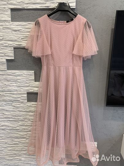 Платье розовое нюдовое на выпускной на свадьбу