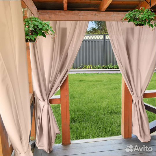 Уличные шторы для беседки веранды