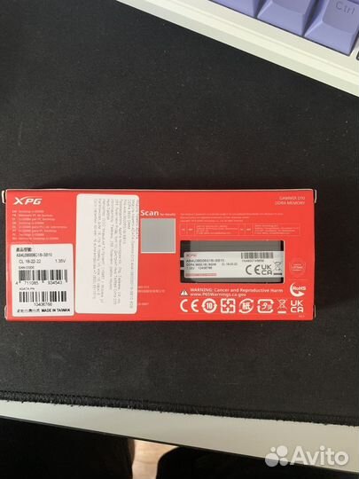 Оперативная память xpg ddr4 8gb 3600Mhz