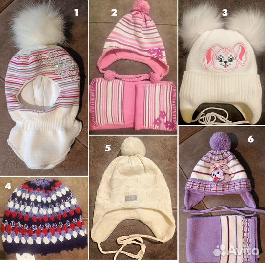 Шапки для девочки 48-53