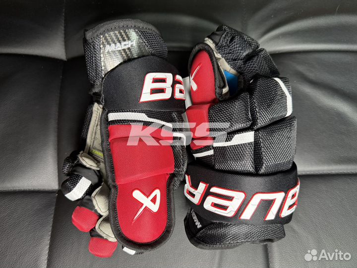 Хоккейные краги Bauer Supreme Mach Black-Red