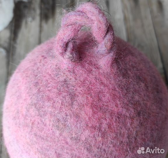 Шапочка банная валяная из овечьей шерсти 56-58