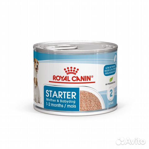 Royal canin starter mousse для щенков паштет