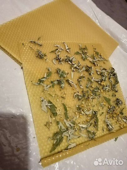 Свечи из медовой вощины с арома маслами, травами