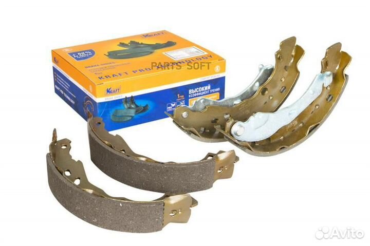 Kraft KT091500 Колодки тормозные барабанные Logan