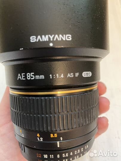 Объектив samyang 85 mm 1.4 AS
