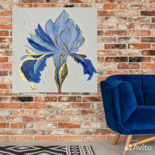 Картина, 50см на 50см, Ирис