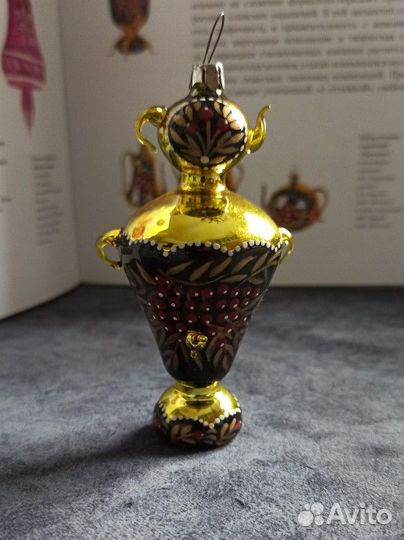Ёлочная игрушка СССР самовар