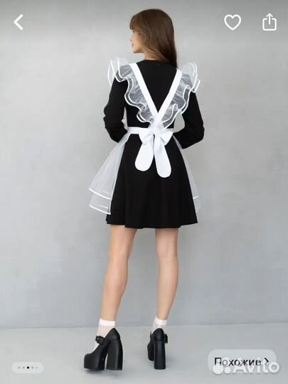 Школьный фартук белый последний звонок 1 сенятбря