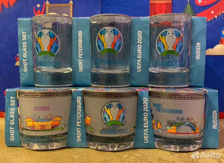 Набор стопок (6шт) Уефа Евро Uefa Euro 2020 - 2021