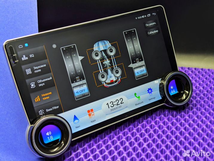 Магнитола с крутилкам 2к 6/ 128 sim Fyt DSP
