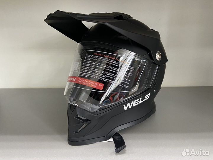 Шлем Wels 819-7 черный матовый