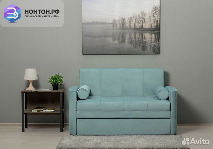 Диван выкатной Мелани бирюзовый
