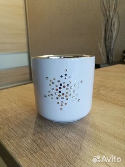 Подсвечник со свечой, swarovski