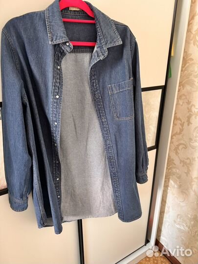 Джинсвое платье рубашка 12 storeez