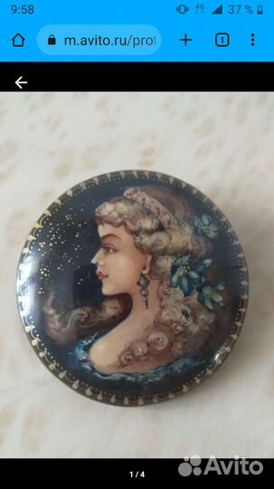 Броши винтаж камея ручная роспись