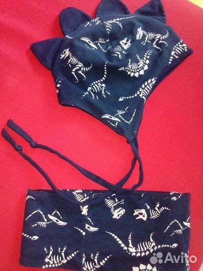 Шапка демисезонная с ветрозащитными вставками на у